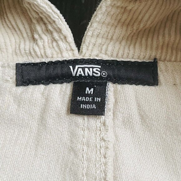 Vans Overalls Womens Medium Corduroy Floral Emroidered Ground Work Skate Party - Picture 8 of 12